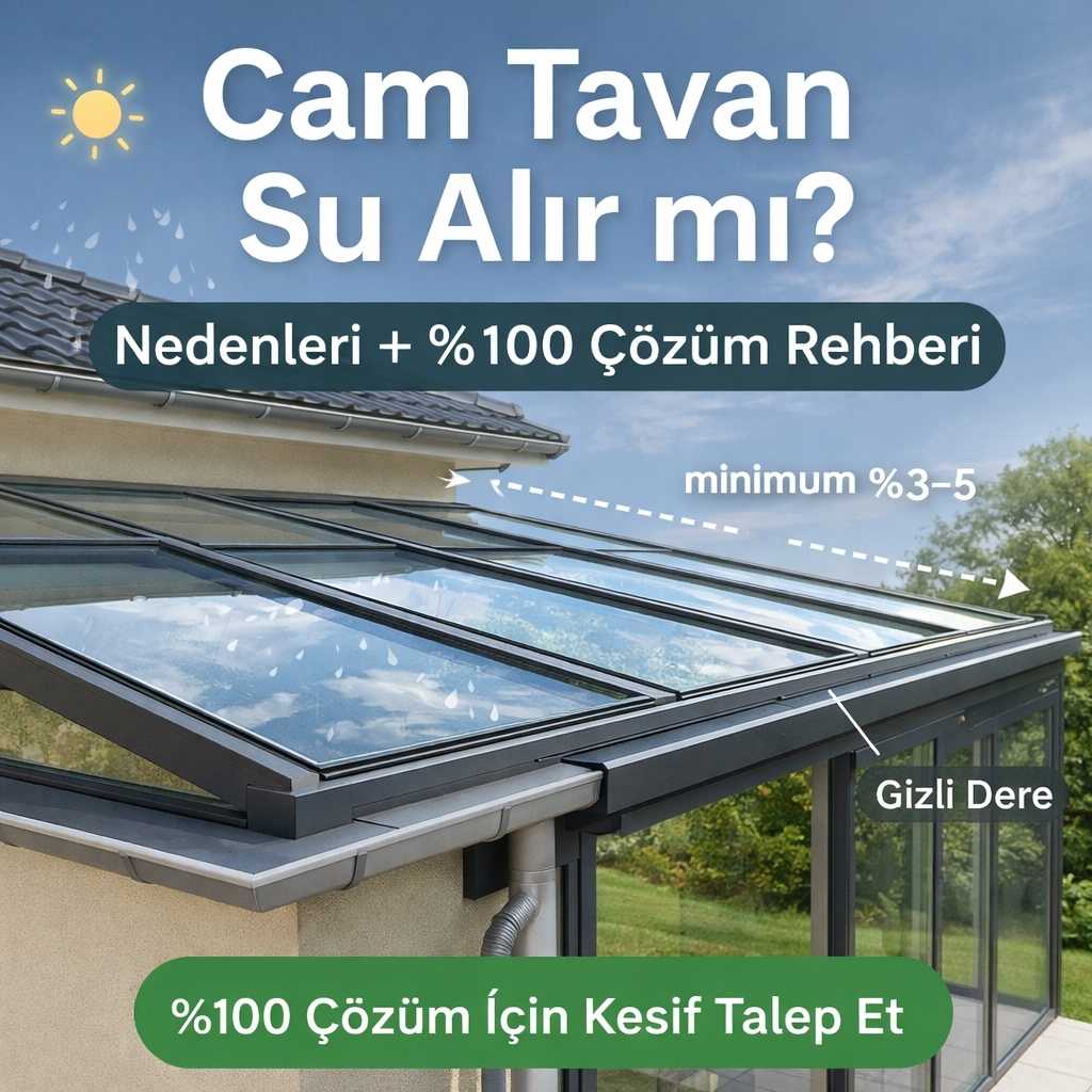 Cam Tavan Su Alır mı? Nedenleri ve %100 Çözüm Rehberi