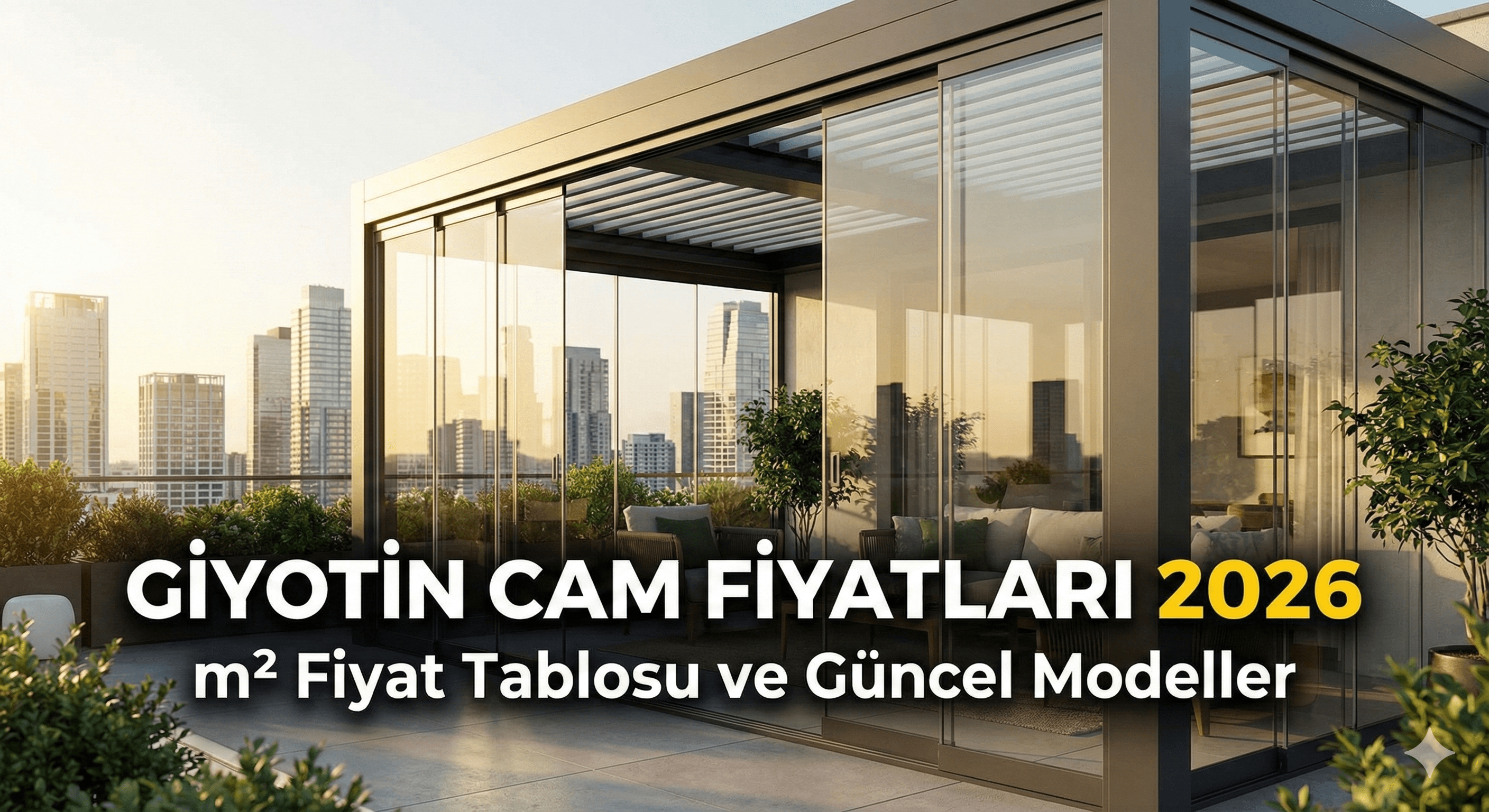 Giyotin Cam Fiyatları 2026 – m² Fiyat Tablosu ve Güncel Modeller