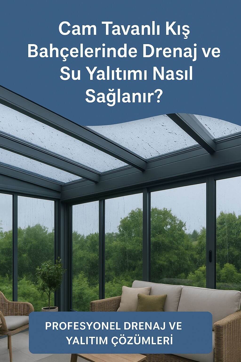 Cam Tavanlı Kış Bahçelerinde Drenaj ve Su Yalıtımı Nasıl Sağlanır?