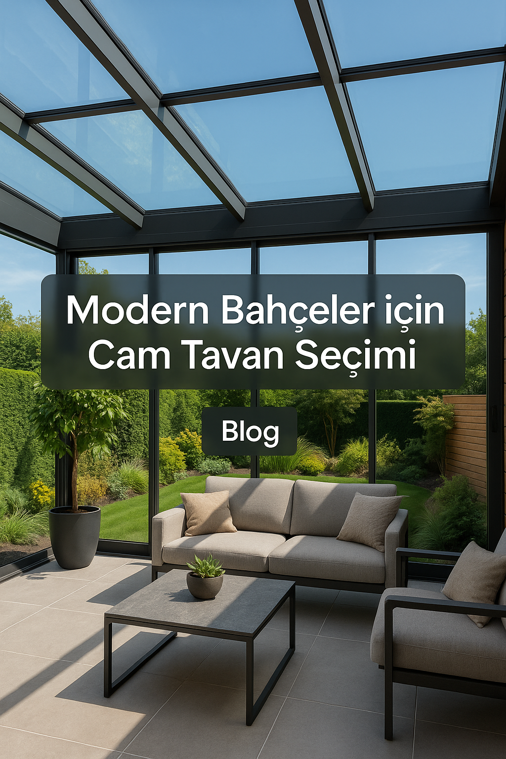 Modern Bahçeler için Cam Tavan Seçimi