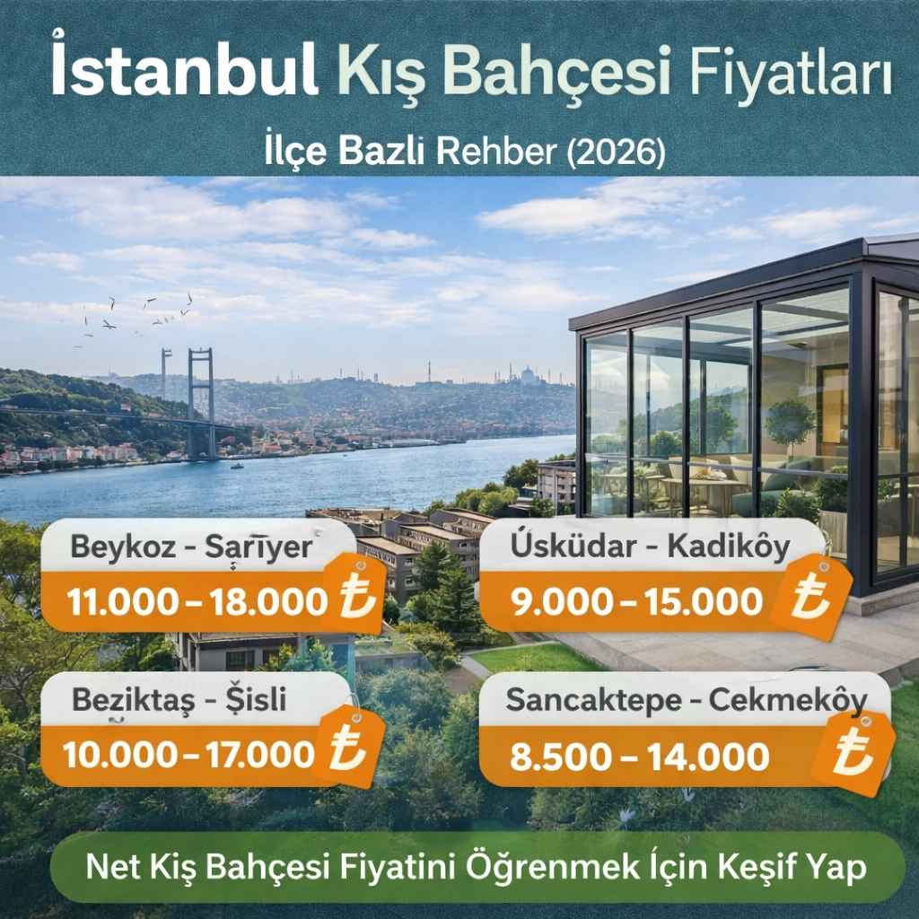 İstanbul Kış Bahçesi Fiyatları – İlçe Bazlı Rehber (2026)